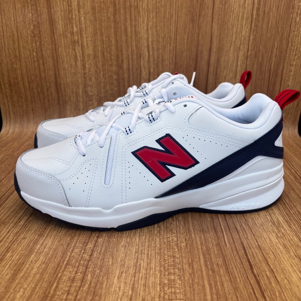 New Balance 608v5 Training Shoe Men 11.5 4E Wide White Red USA ABZORB NEW - Picture 3 of 7